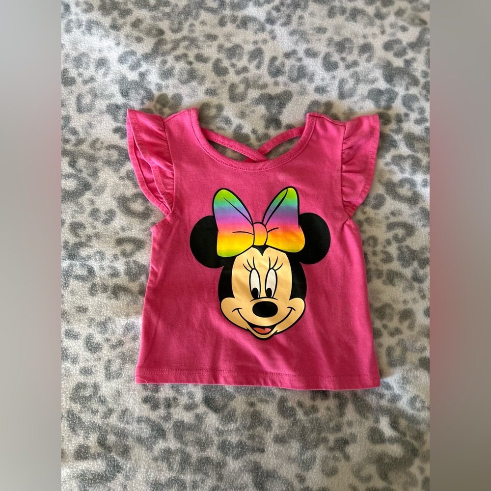 Disney pink short sleeve shirt, Size 2T